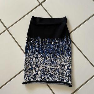 XS print BCBG skirt